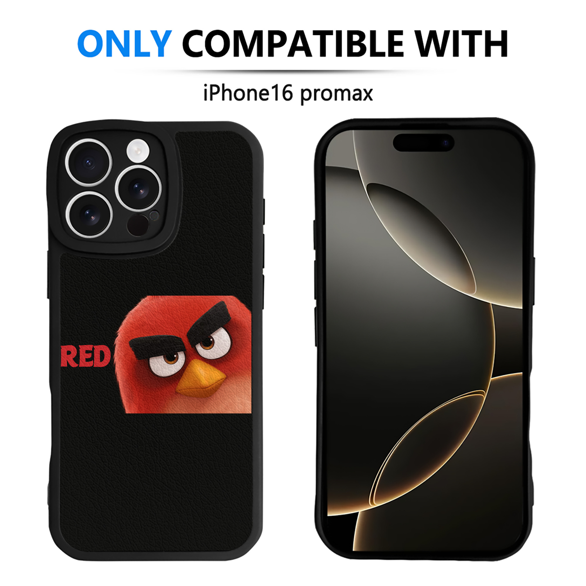 （画像用） Angry Birds アングリーバード 【iPhone 16シリーズ対応】シリコンスマホケース（レザー調） 材質：シリコン